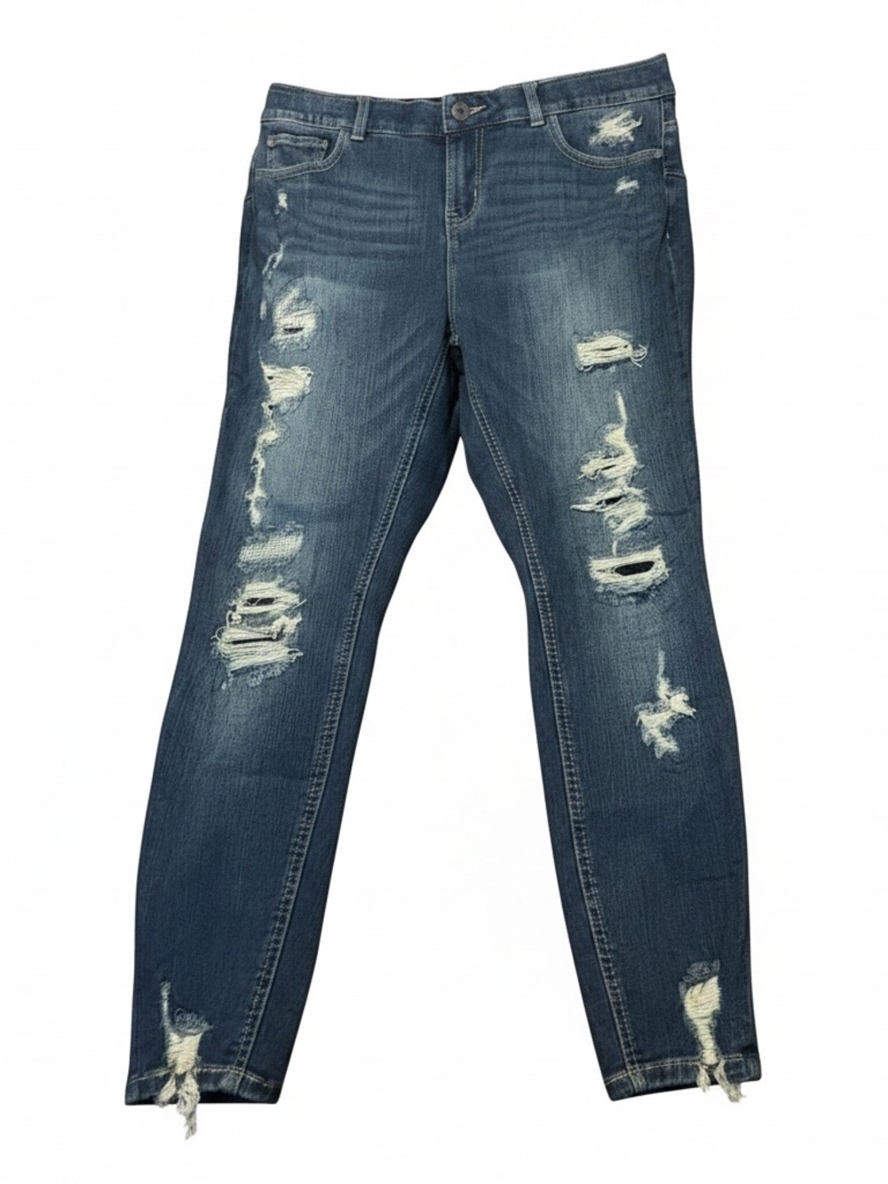 Torrid women’s bombshell high rise skinny ripped jeans size 18R - like new